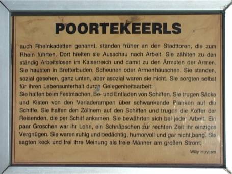Emmerich : Info Schild über die Poortekeerls
